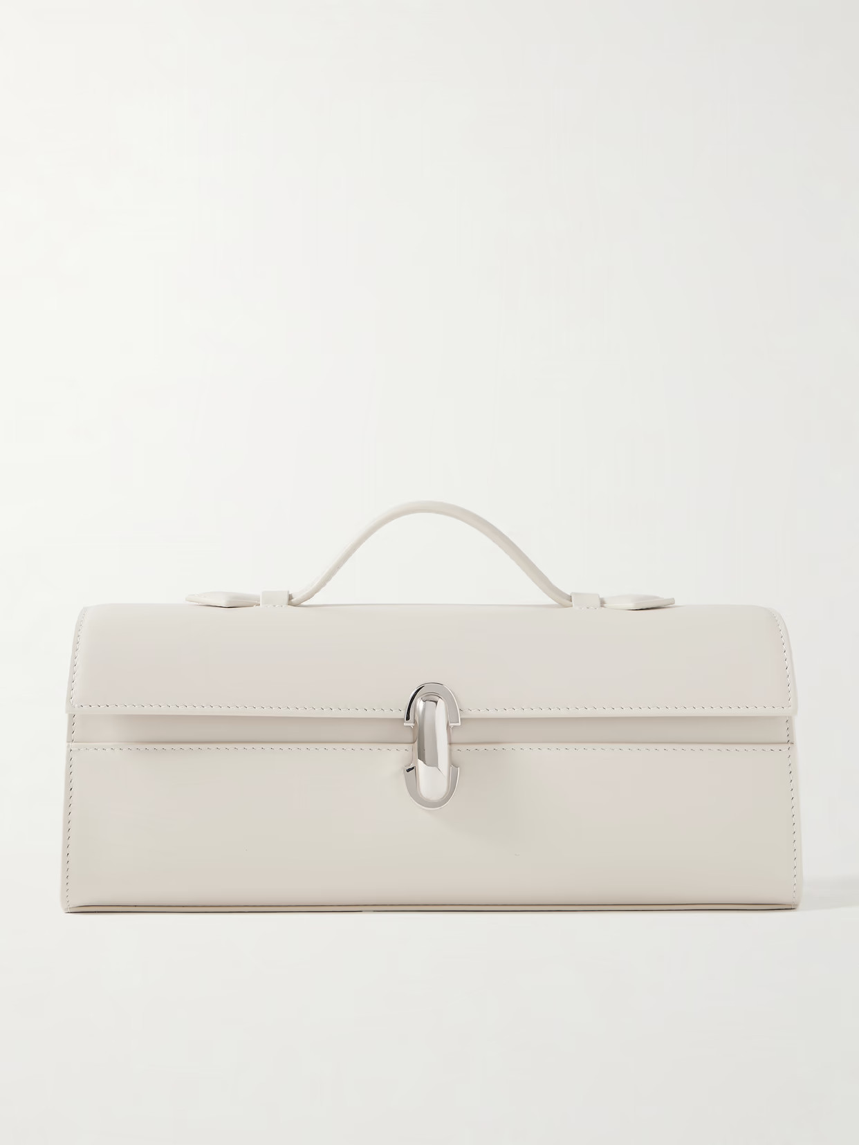 Savette - Slim Symmetry Leather Tote - Ivory | NET-A-PORTER (US)