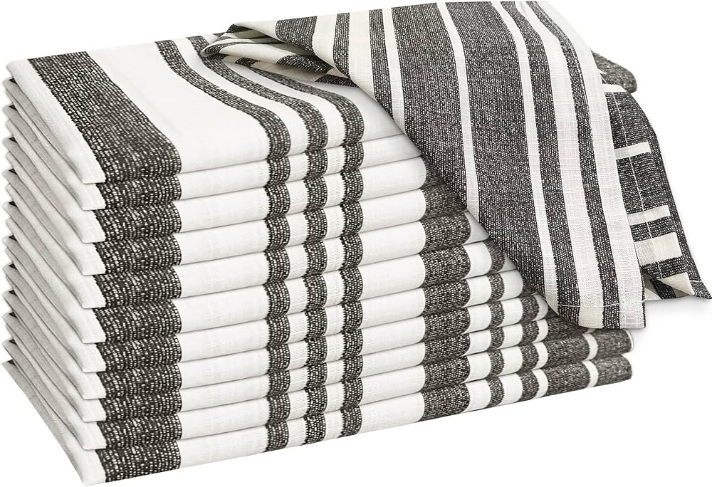 Ruvanti Cloth Napkins Set of 12 Cotton 100%, 20x20 Inches Napkins Cloth Washable, Soft, Absorbent... | Amazon (US)
