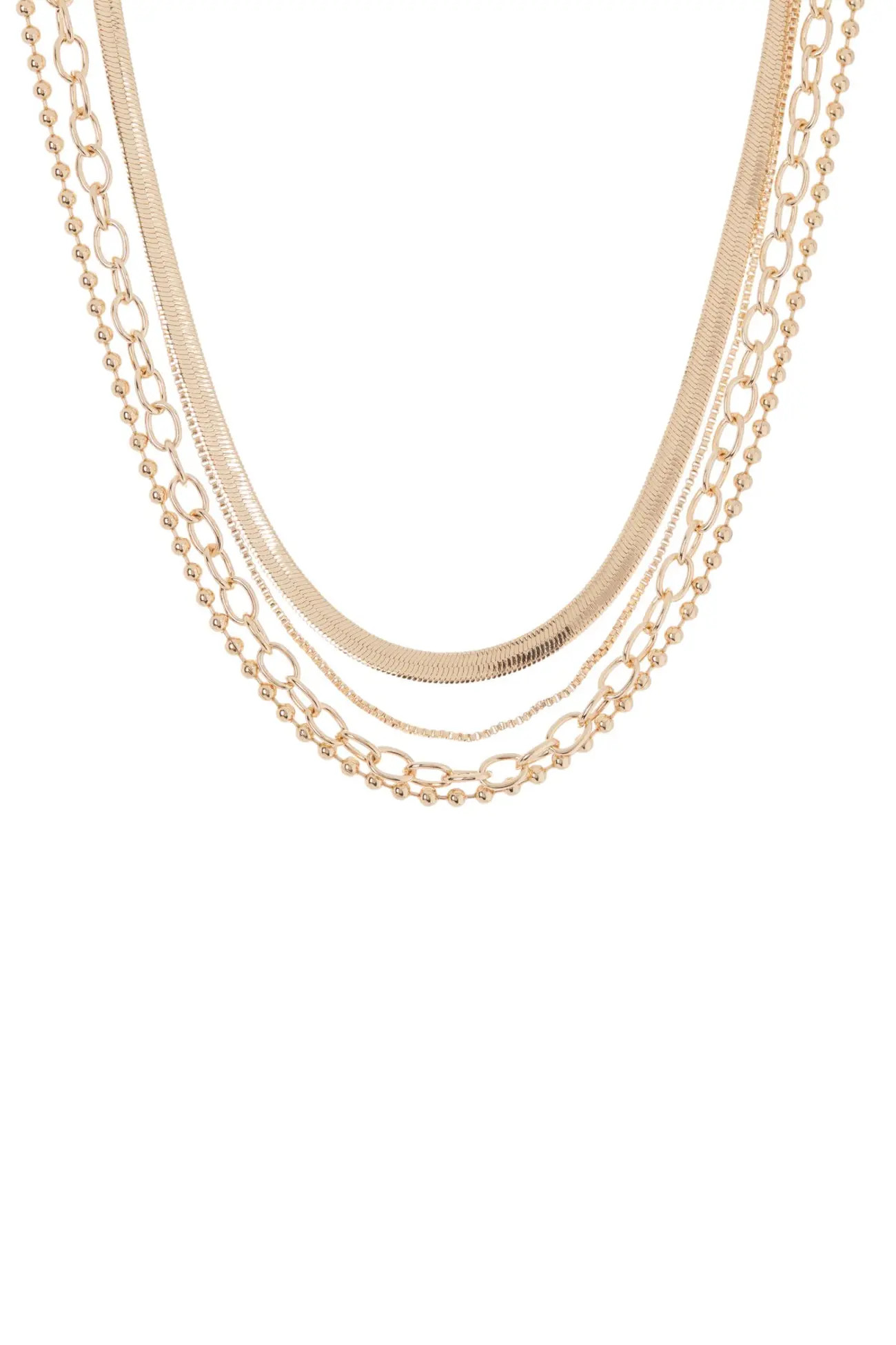 Panacea | Herringbone Link Mix Layered Necklace | Nordstrom Rack | Nordstrom Rack