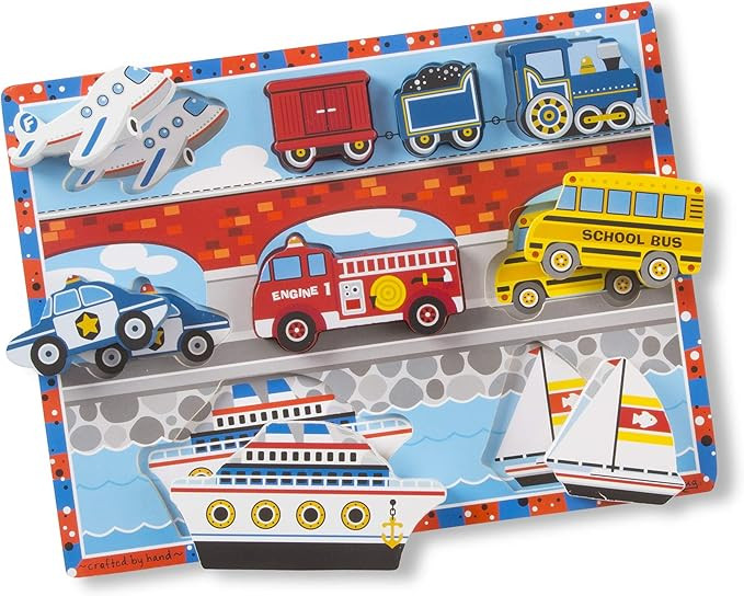 Melissa & Doug Vehicles Chunky Puzzle | Amazon (US)