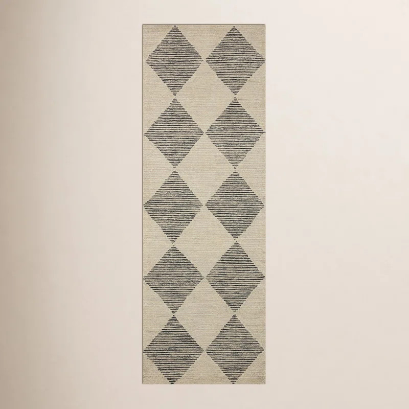 Chris Loves Julia x Loloi Francis Wool Beige / Charcoal Rug | Wayfair North America