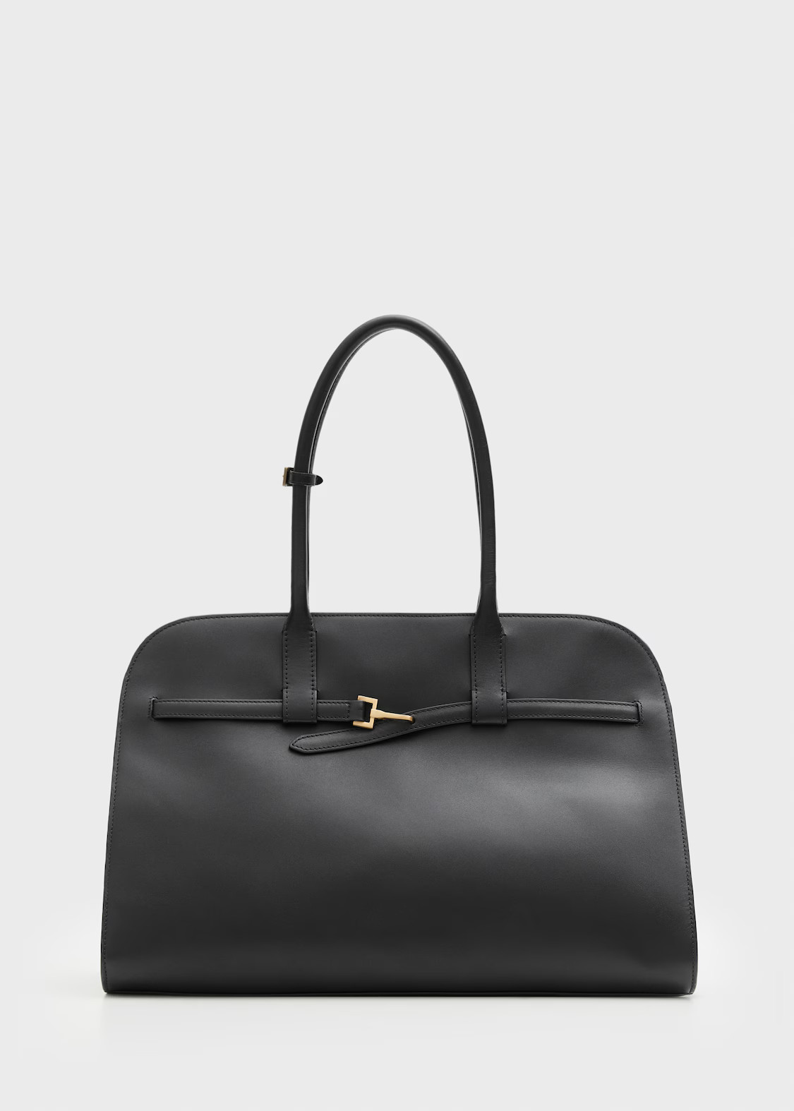 100% leather buckle shopper bag | MANGO (UK)