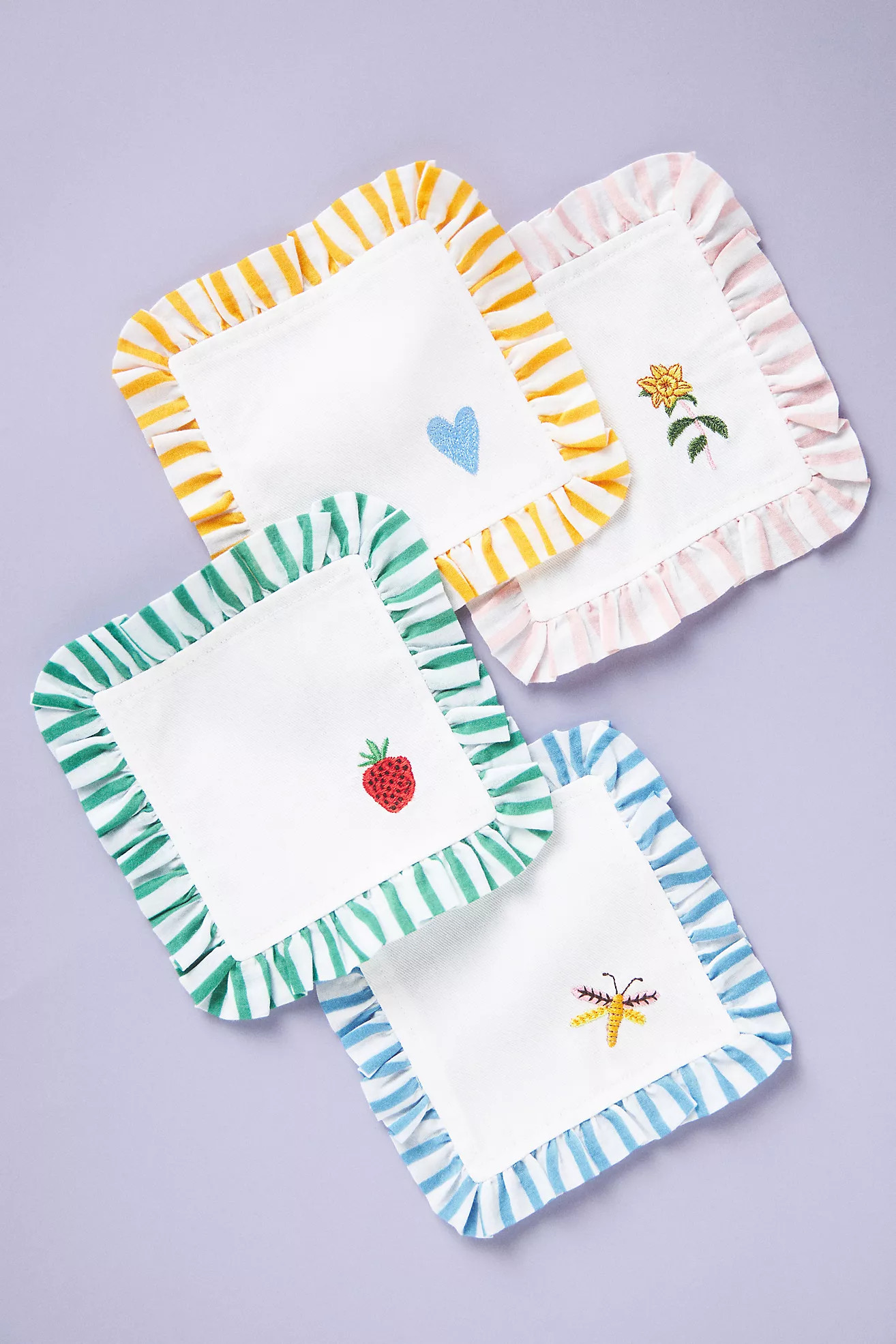 Pernille Rosenkilde Cocktail Napkins, Set of 4 | Anthropologie (US)