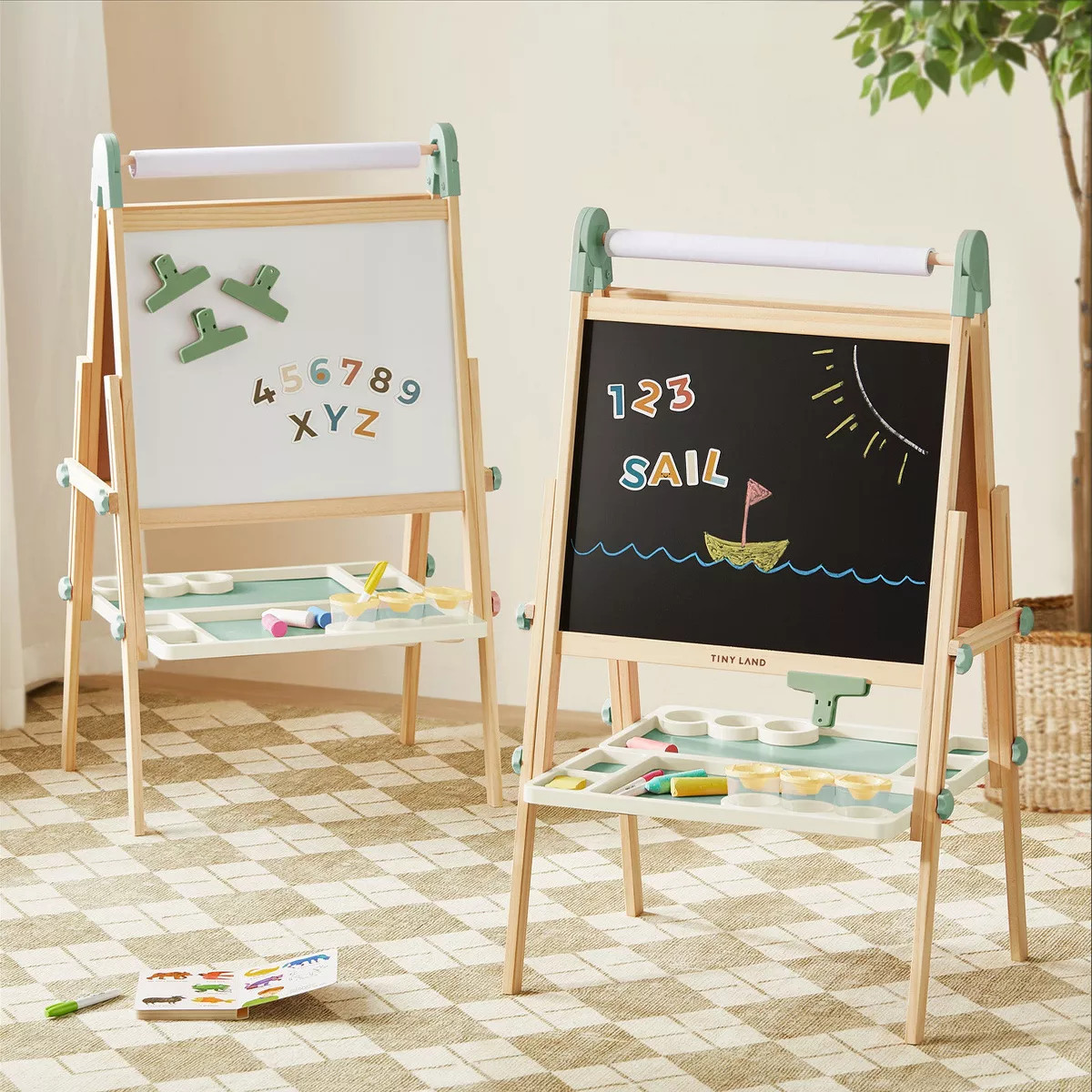 Tiny Land® Magnitales Easel for Kids - Green | Target