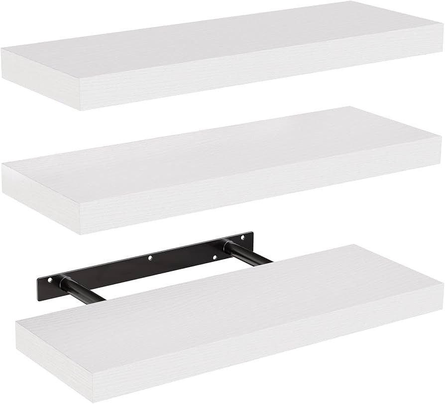 AMADA HOMEFURNISHING Floating Shelves, Wall Shelves for Bathroom/Living Room/Bedroom/Kitchen Deco... | Amazon (US)