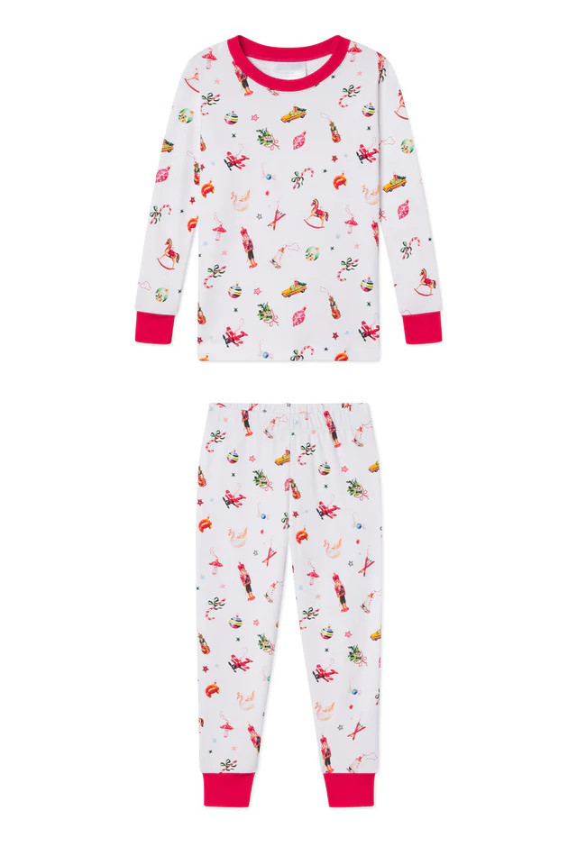 Kids Long-Long Set in Ornaments | LAKE Pajamas