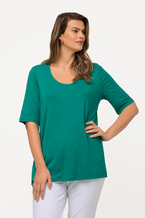Layered Short Sleeve A-Line Tee | Ulla Popken - US
