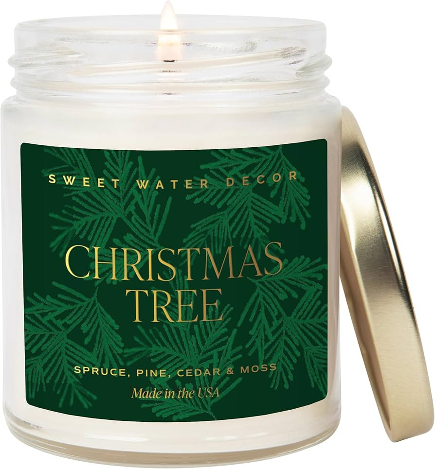 Sweet Water Decor Christmas Tree Candle - Spruce, Pine Needles and Evergreen Candles Scented Soy ... | Amazon (US)