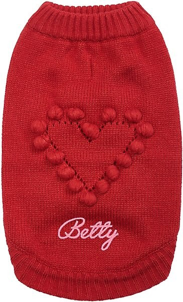 BLUEBERRY PET for Love of Pets Heart Designer Personalized Dog Sweater, 10-in - Chewy.com | Chewy.com