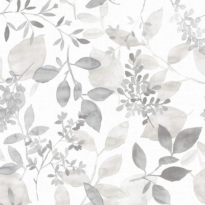 NuWallpaper NUS3144 Grey Breezy Peel & Stick Peel and Stick Wallpaper | Amazon (US)