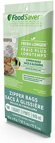 FoodSaver 1-Quart BPA-Free Multilayer Construction Vacuum Zipper Bags | Amazon (US)