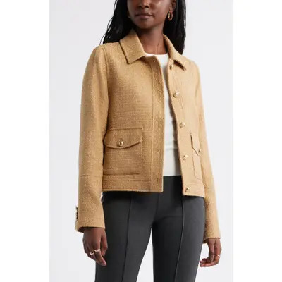 caslon(r) Tweed Jacket in Black at Nordstrom, Size Large | Nordstrom