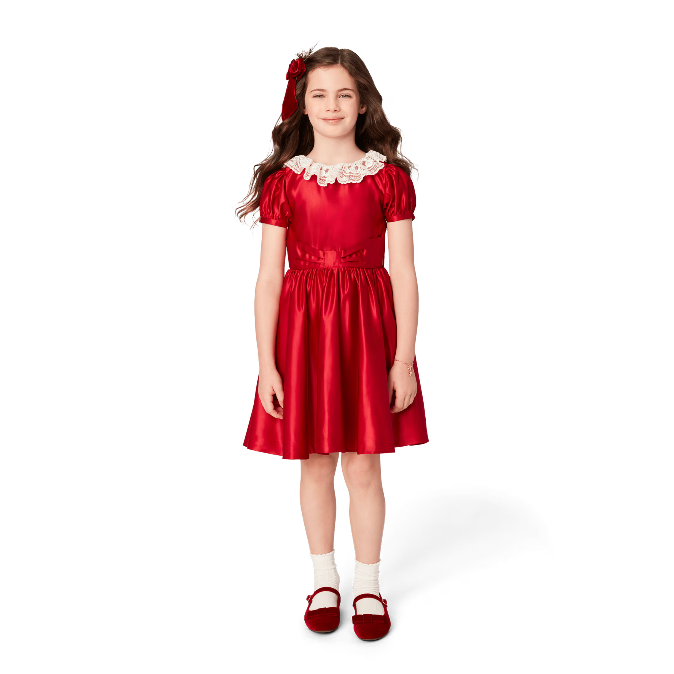 American Girl® x Janie and Jack Holly-Red Party Dress for Girls | American Girl