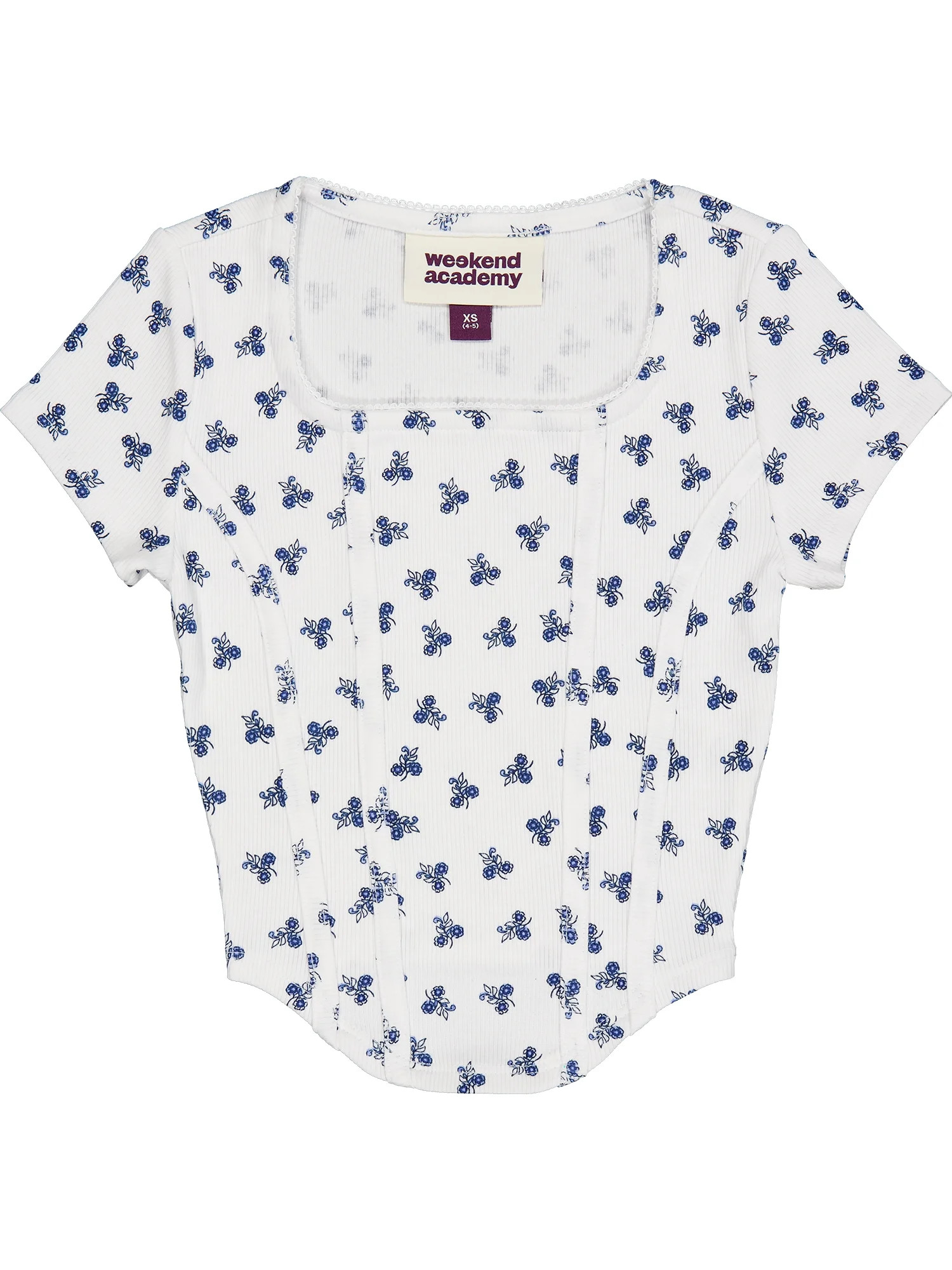 Weekend Academy Girls Short Sleeve Corset Top, Sizes 4-18 | Walmart (US)