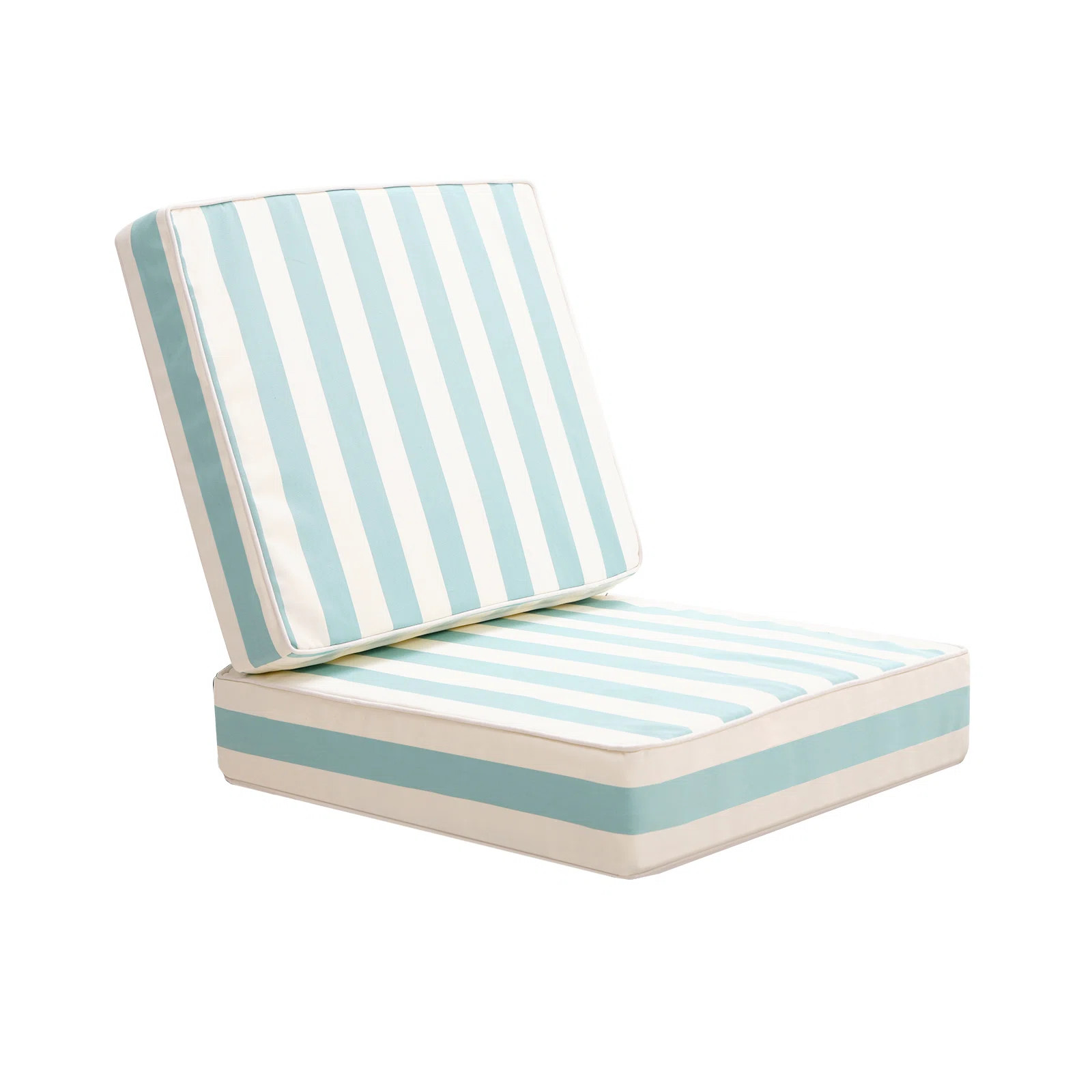 Outdoor Seat Cushion Set Deep Seating Patio Cushion Set Thick Cushions 23.6"x23.6"x5”,Black Str... | Wayfair North America