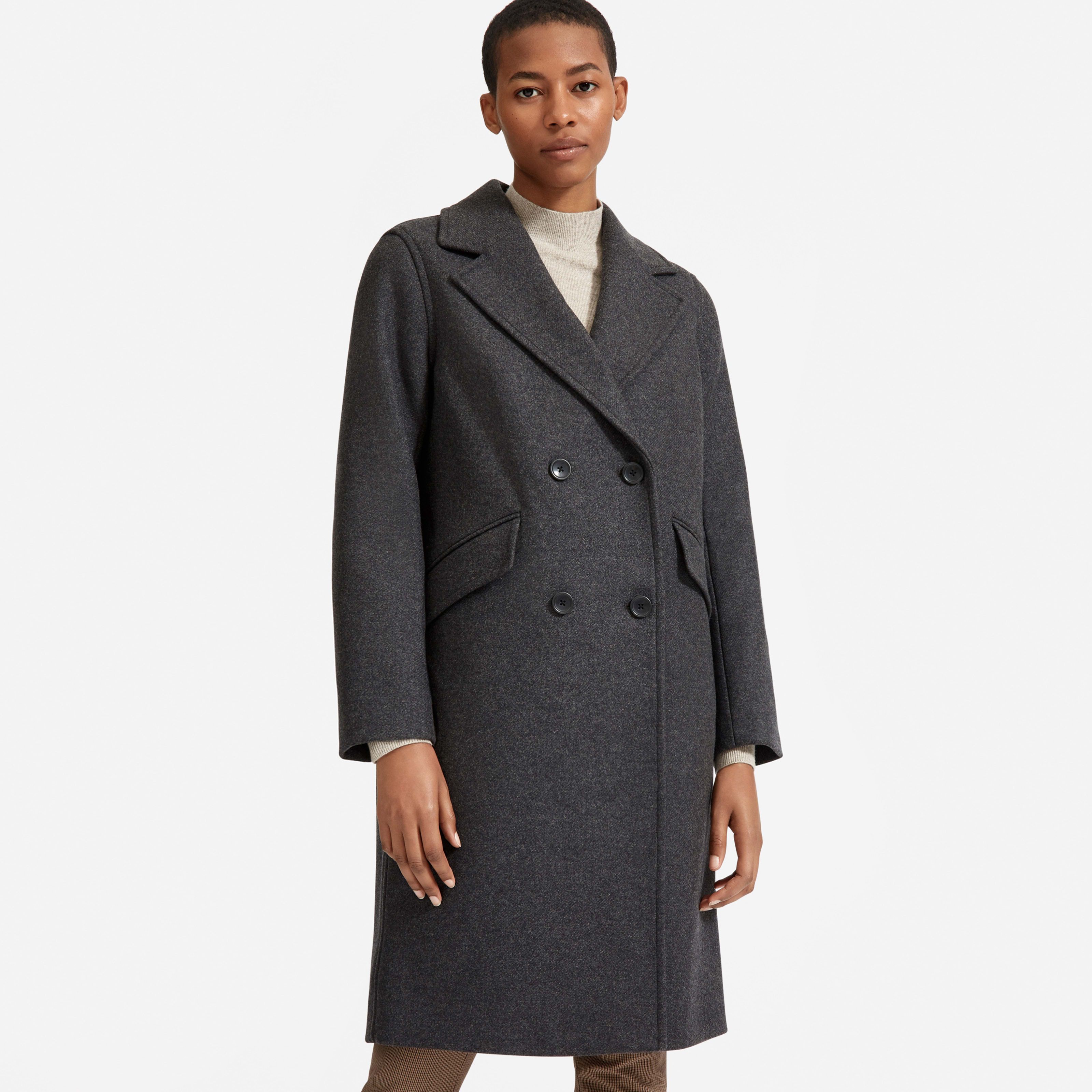 Women's Italian ReWool Overcoat by Everlane in Dark Charcoal, Size 10 | Everlane