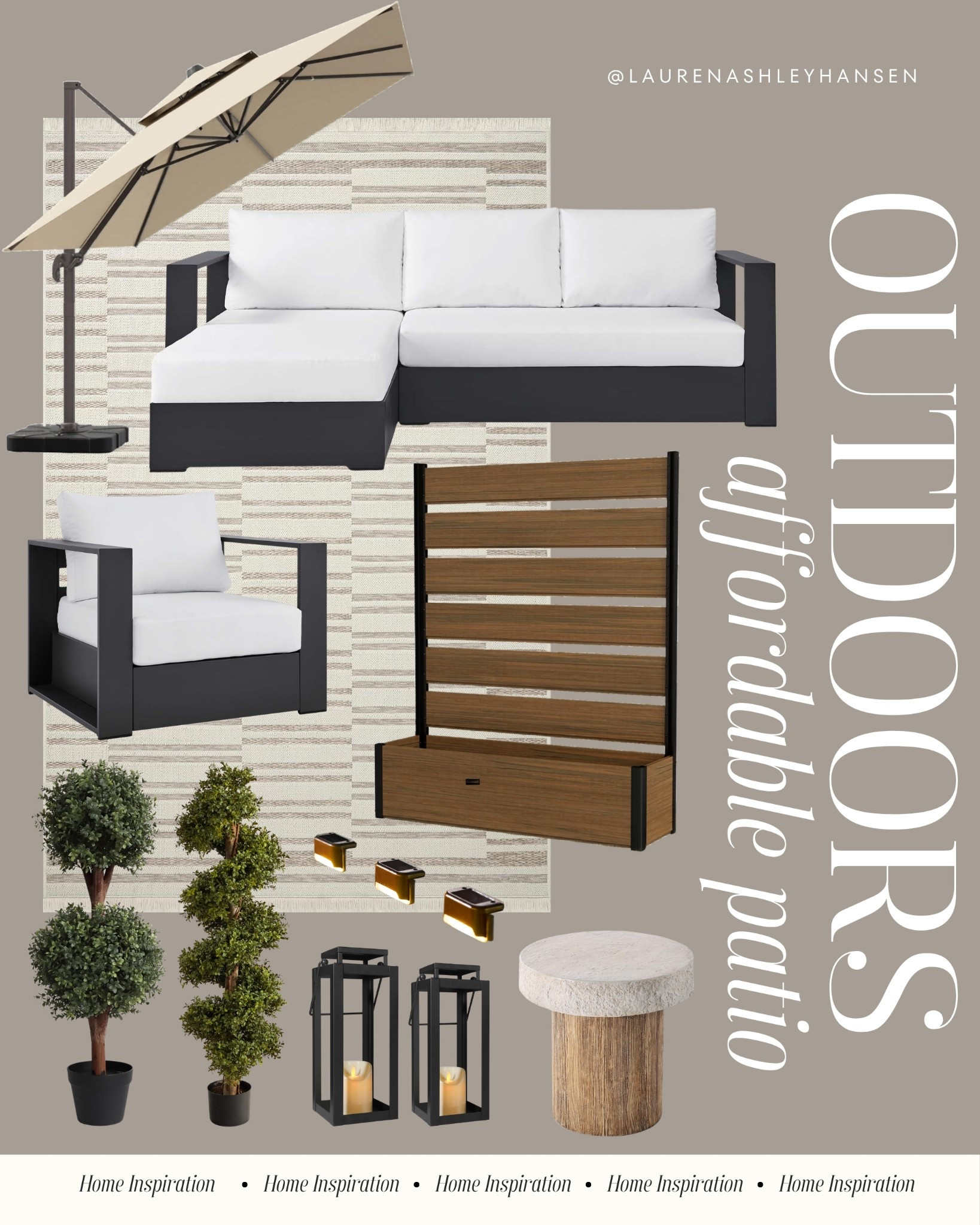 I'm loving this outdoor patio look! Perfect for entertaining or relaxing. All of these pieces have a high-end look and feel to them, but they're much more affordable. Making this look easy to achieve!

#LTKHome