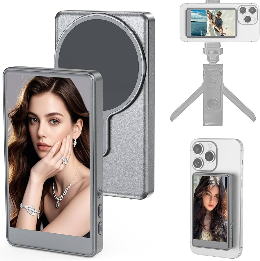 Wireless Selfie Screen for iPhone(Not Support iPhone 17), Rear Back Camera Monitor for Selfie Vlo... | Amazon (US)