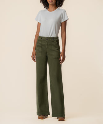 Jodi Twill High Rise Straight Leg in Tree | Kut From Kloth