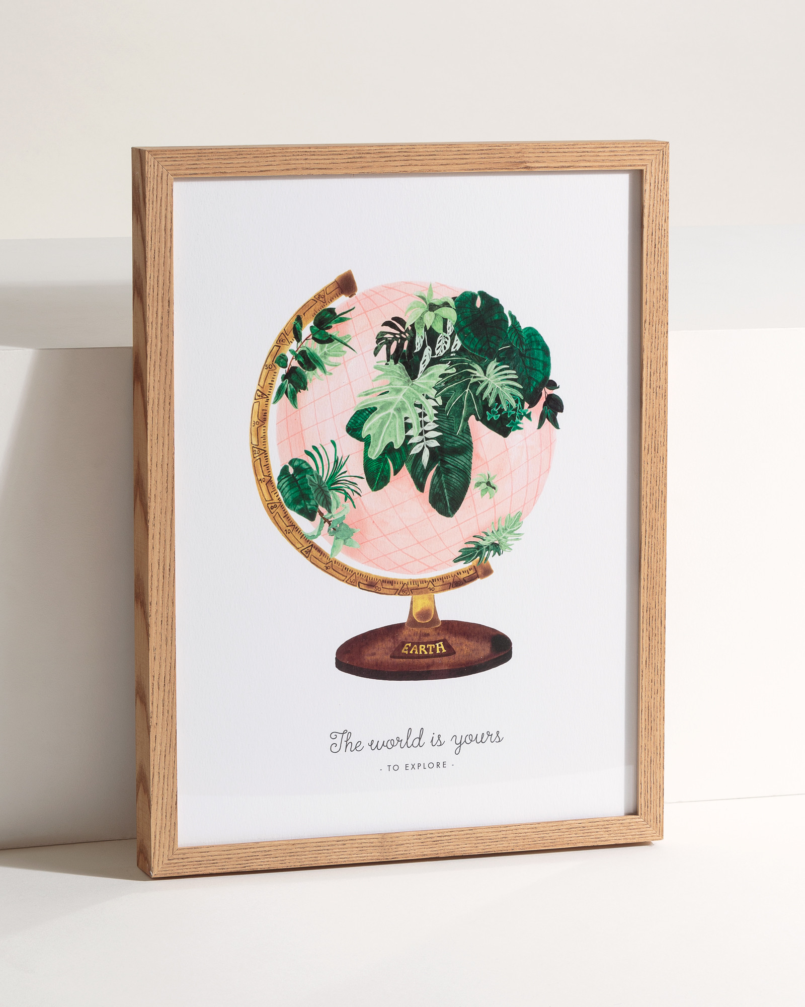The World is Yours Leafy Globe Wall Art A3 | Oliver Bonas | Oliver Bonas (Global)