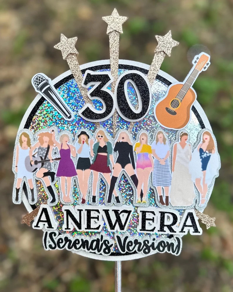 Taylor Swift Cake Topper/ the Eras Tour/ Glitter Party Decorations/ Kids Birthday Supplies/ Cute ... | Etsy (US)