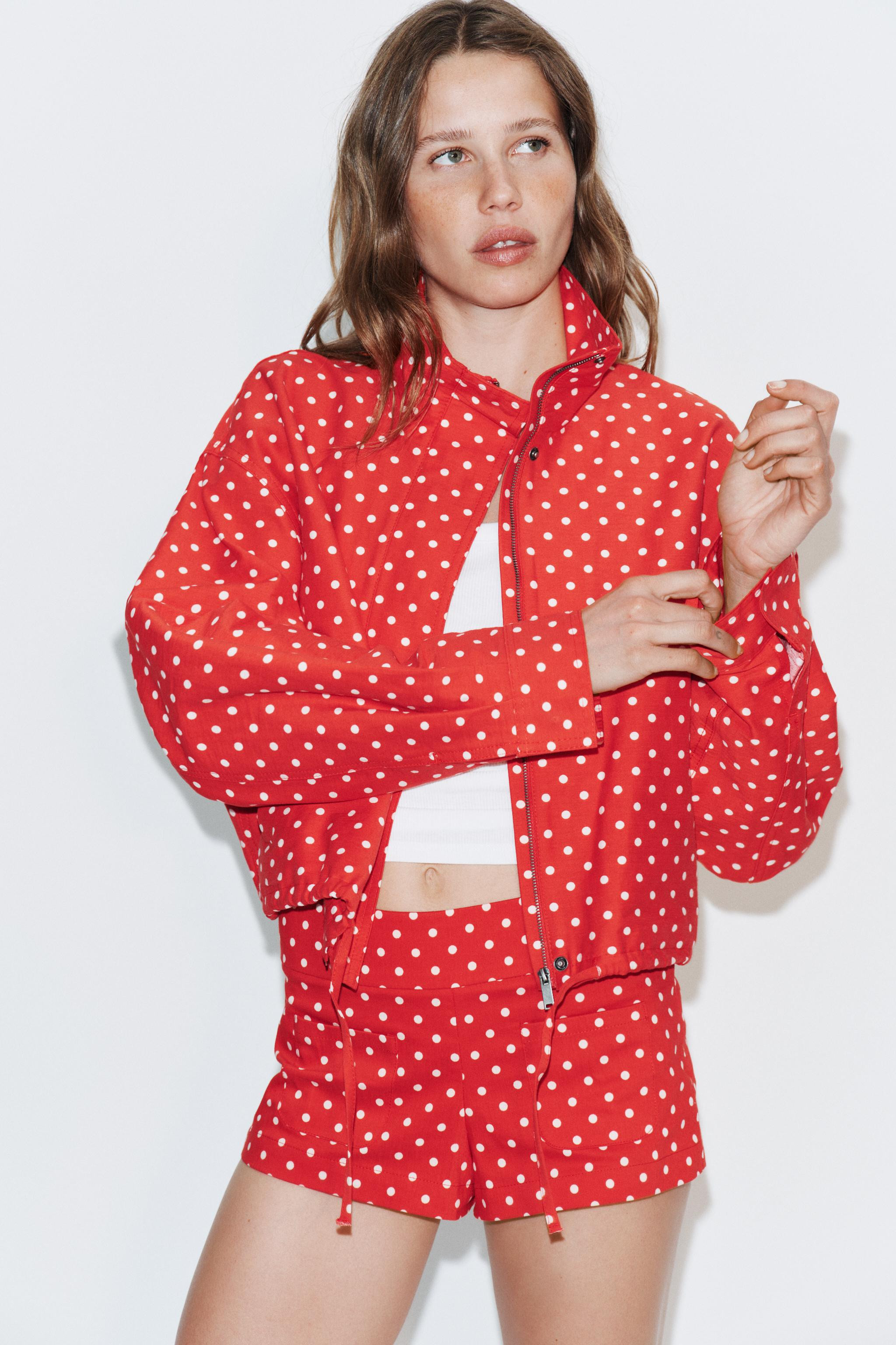 PUFFED POLKA DOT JACKET | Zara US