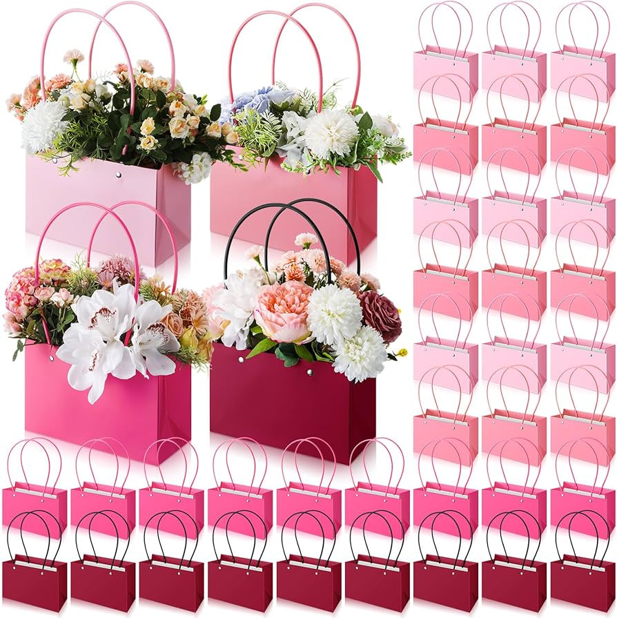 Ctosree 36 Pcs Flower Boxes for Arrangements Floral Gift Bags for Bouquets Flower Gift Boxes with... | Amazon (US)