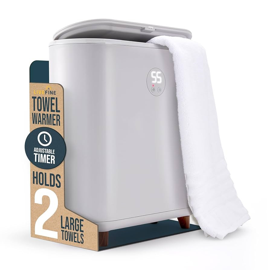 Live Fine Towel Warmer | Large Bucket Style Luxury Heater with LED Display, Adjustable Timer, Aut... | Amazon (US)