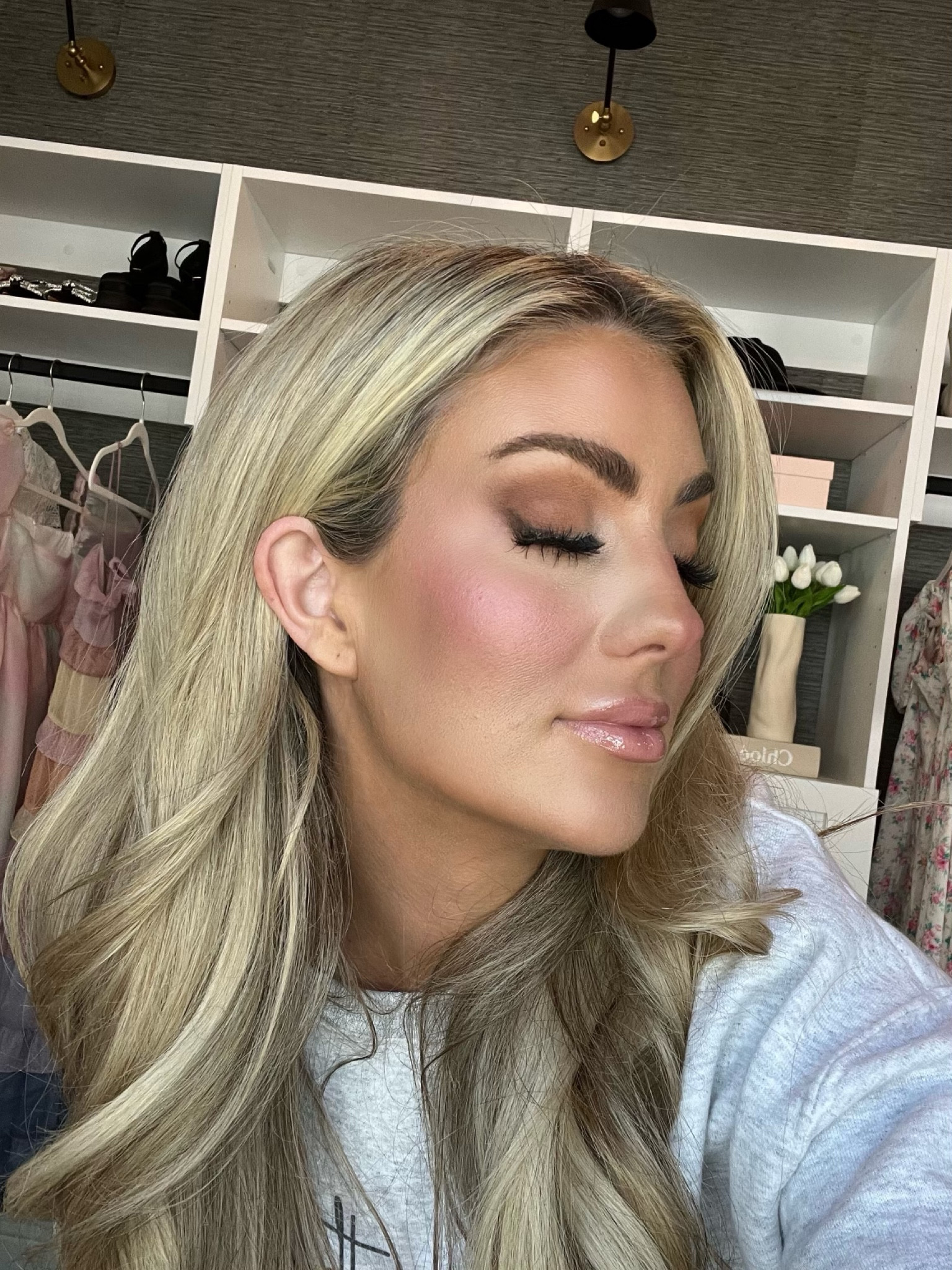 All the products used for this look are on sale at Sephora now! 
makeup, skincare, sale, sephora, foundation, bronzer stick, blush, shimmer lip gloss, plump gloss, kosas, rare beauty, anastasia, beauty 

#LTKbeauty #LTKxSephora #LTKsalealert