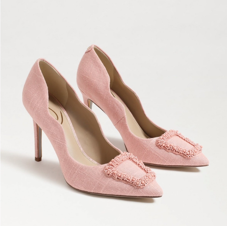 Sam Edelman beaded pointed heel. Pink pumps. Spring heels. Spring shoes. Wedding guest shoes. 

#LTKshoecrush #LTKstyletip #LTKFind