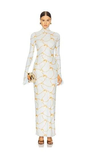 Netted Pheonix Dress in Gold | Revolve Clothing (Global)