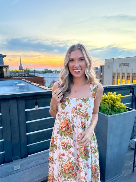 Obsessed with this maxi dress!! My go to outfit is a flowy maxi dress! Wearing a small! 

Spring outfit 
Summer outfit 
Anthropologie 

#LTKfindsunder100 #LTKstyletip #LTKwedding