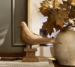 Mango Wood Bird on Stand | Pottery Barn (US)