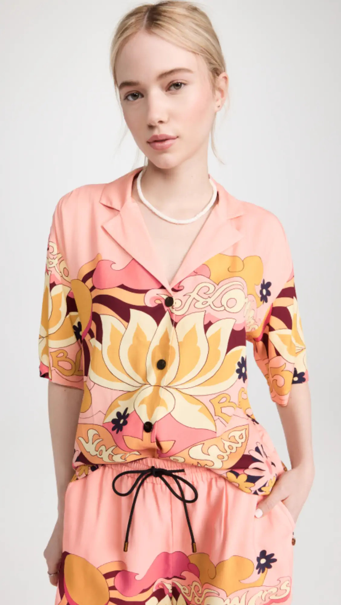 Camp Shirt With Placed Print | Shopbop