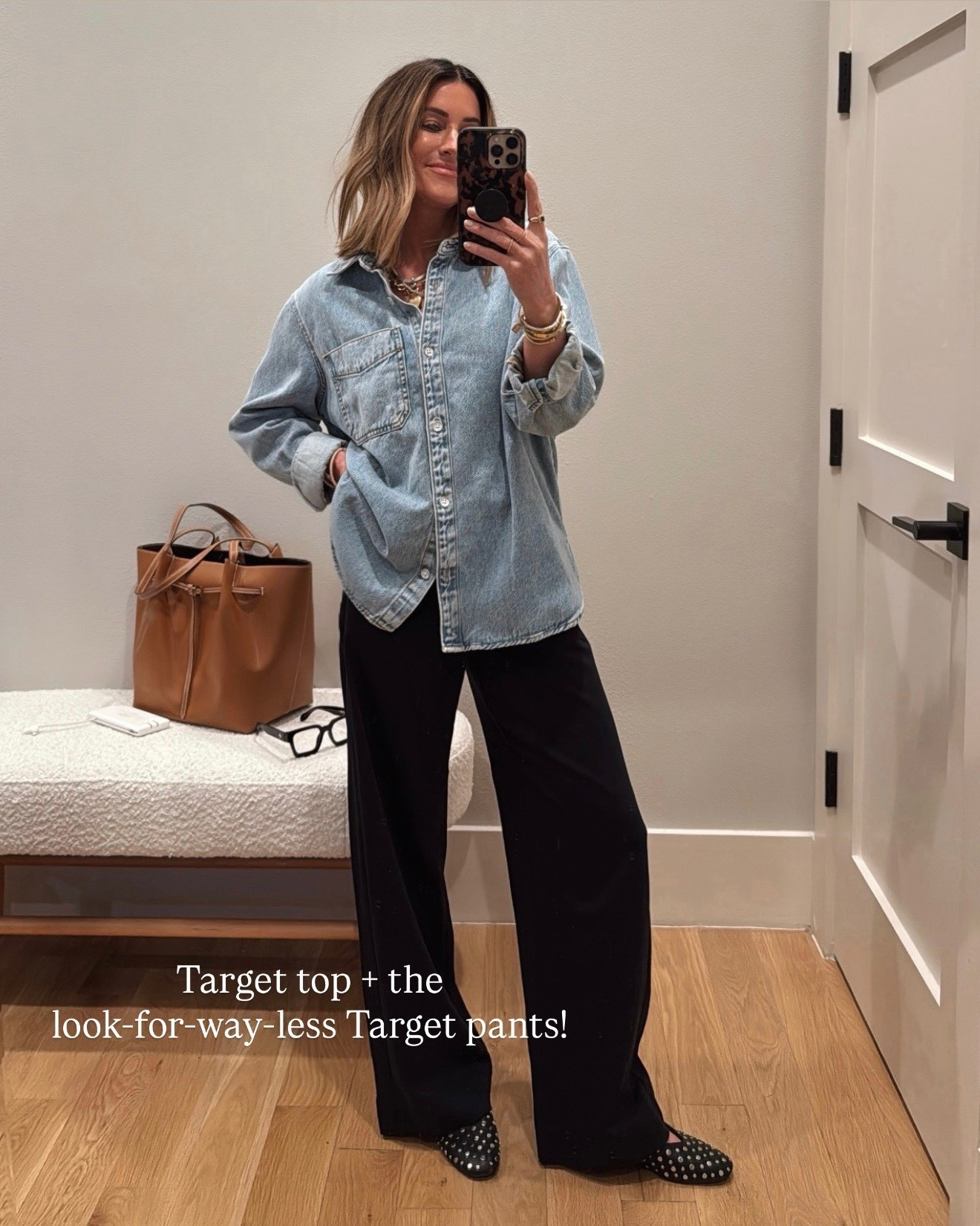 I can’t say enough good things about these look-for-less pants 🤩 they’re SO good!! True to size + wearing a small in this denim top. 

#LTKootd #LTKdayinmylife #LTKSaleAlert