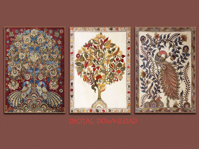 Set of 3 Indian Artindian Wall Art India Wall Decor - Etsy | Etsy (US)