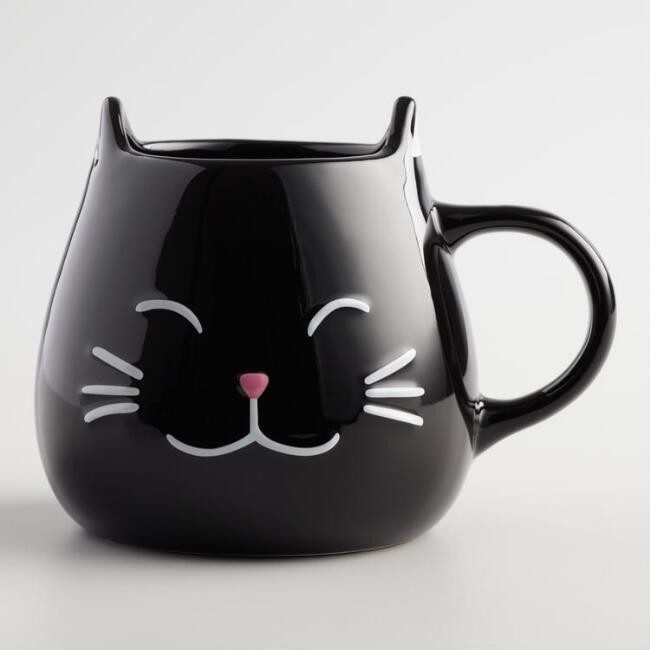 Black Cat Mugs Set of 2 | World Market