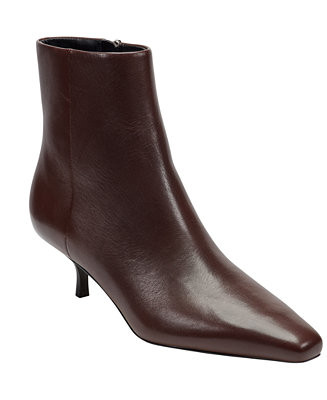Women's Kiona Leather Kitten Heel Booties | Macy's