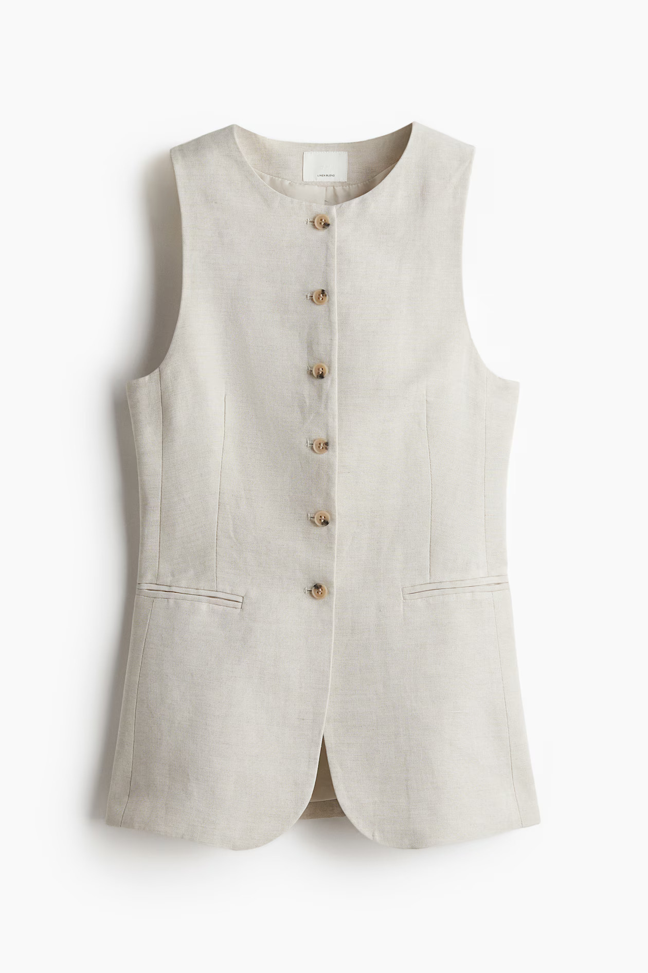 Long Suit Vest - Light beige - Ladies | H&M US | H&M (US + CA)