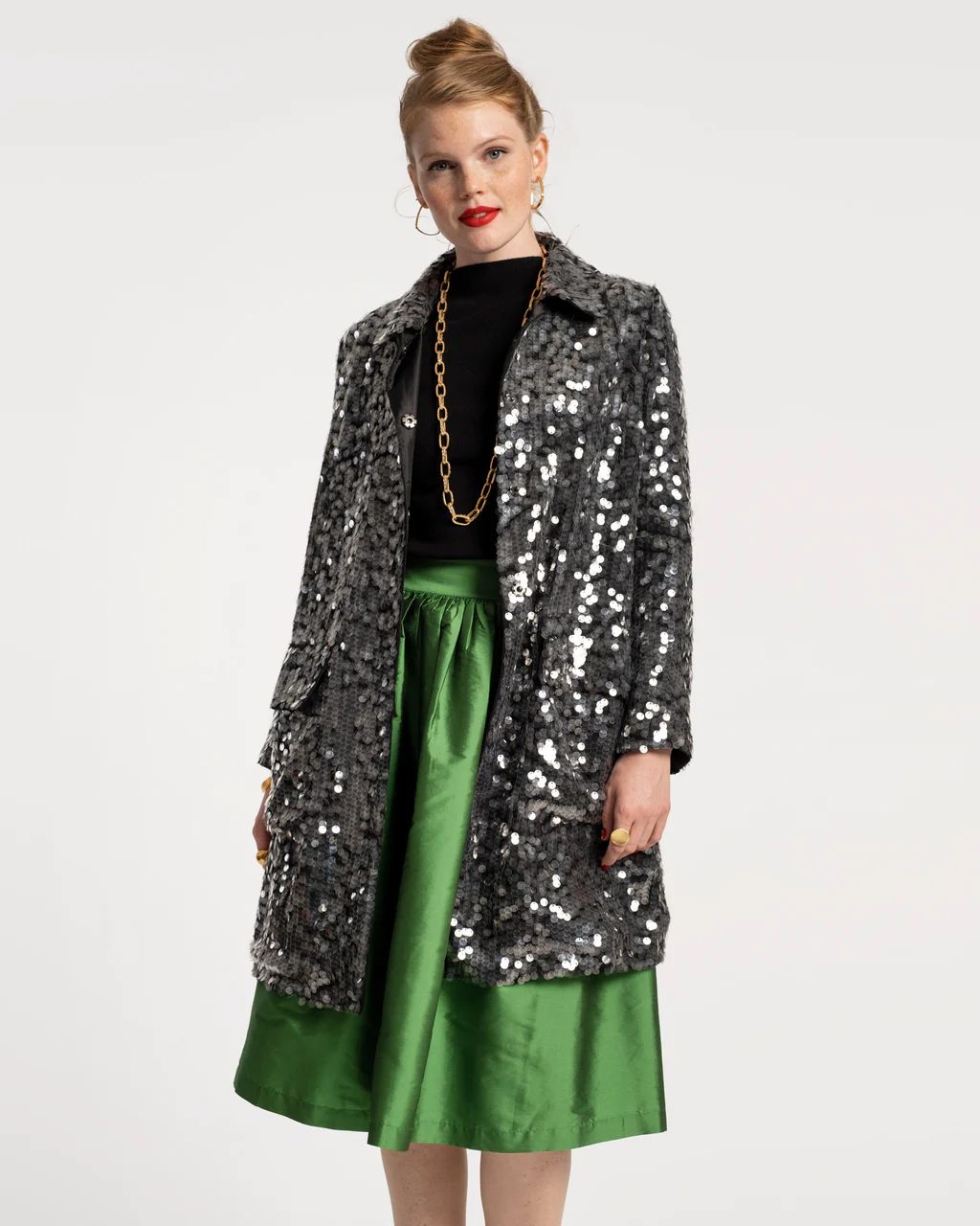 Barn Sequin Jacket Black | Frances Valentine