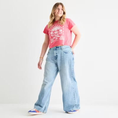 new!Arizona Juniors Plus Womens Low Rise Baggy Fit Jean | JCPenney