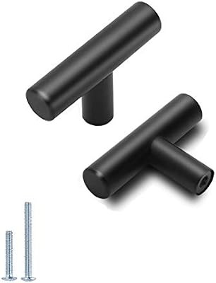 Probrico 5 Pack| 2 Inch Flat Black Single Hole Cabinet Knobs Cupboard Handles Drawer Pulls Kitche... | Amazon (US)