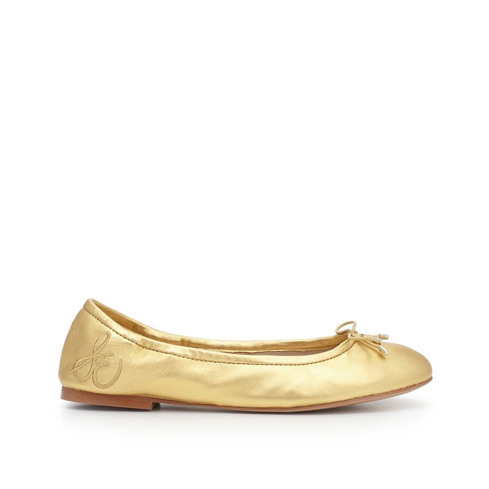 Sam Edelman Felicia Ballet Flat Gold Metallic | Sam Edelman