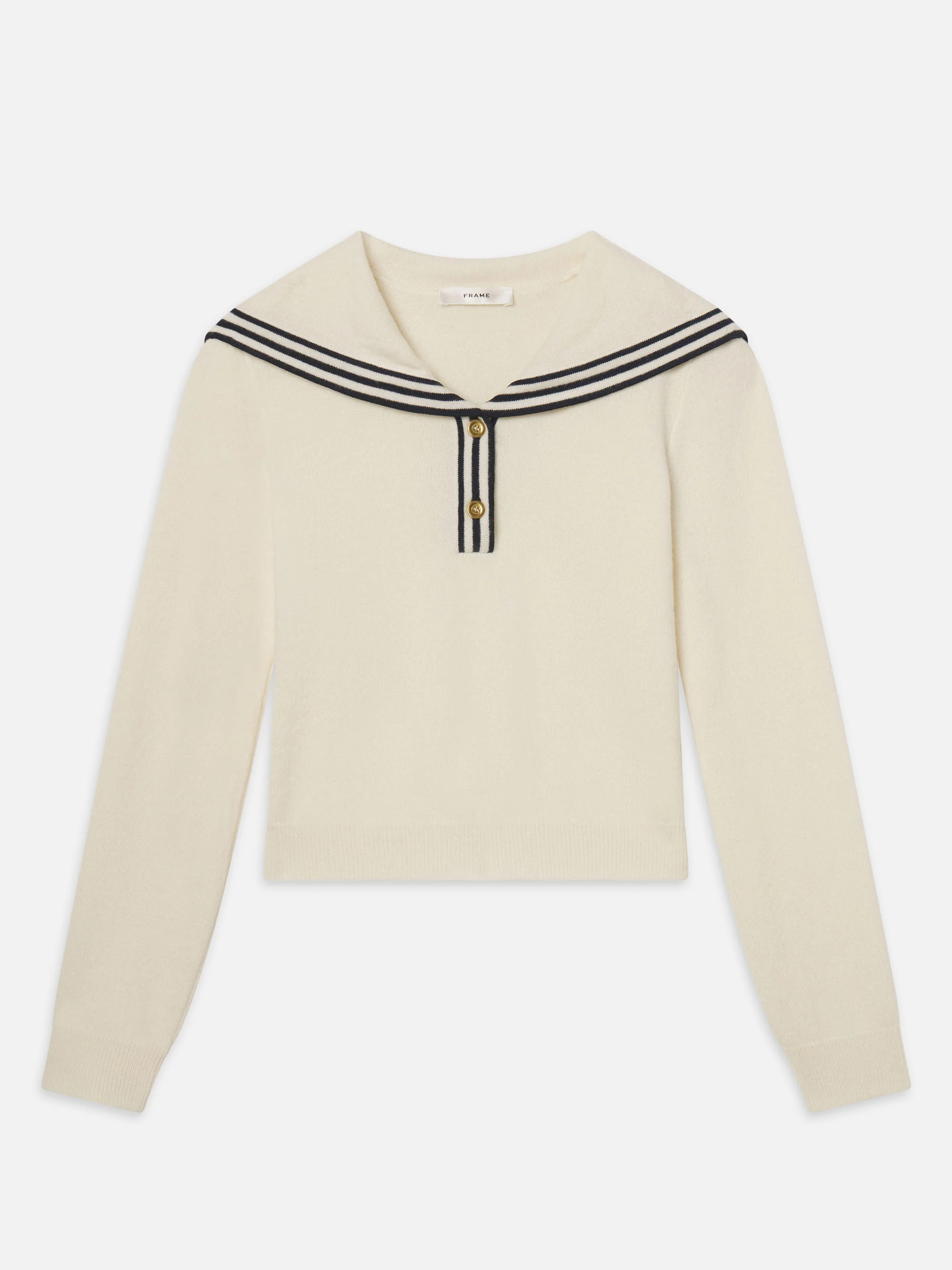 The Sailor Sweater  in  Cream Multi | Frame Denim