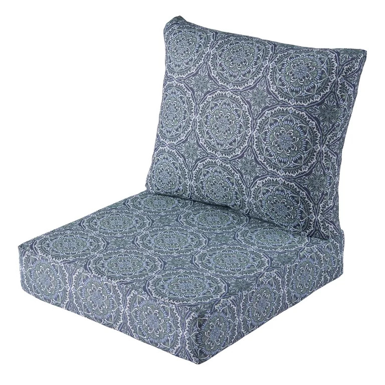 Better Homes & Gardens 24"x 24" Outdoor Deep Seat Cushion, 2-Piece, Medallion | Walmart (US)