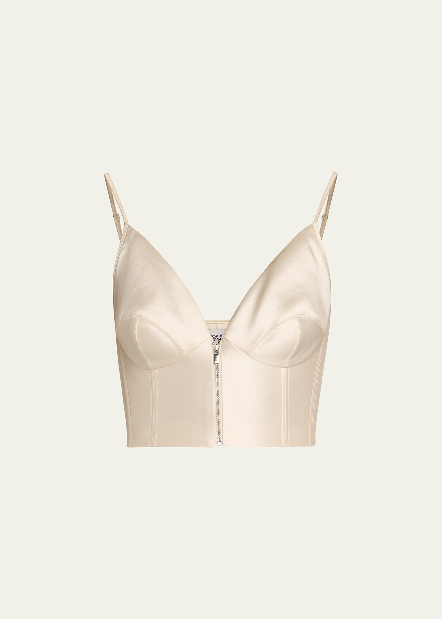 CHRISTOPHER JOHN ROGERS Zip Front Bustier Top | Bergdorf Goodman