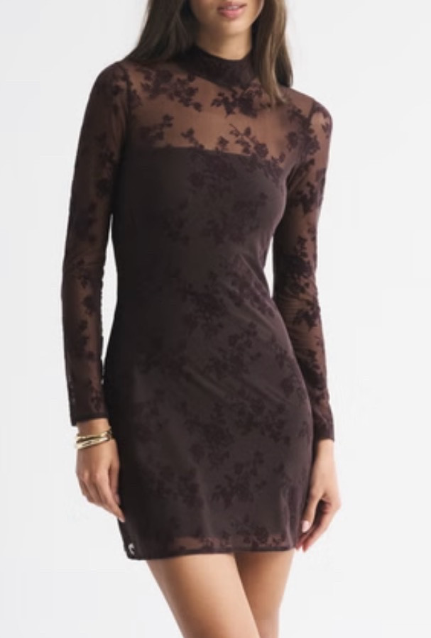 Bra-Free Open-Back Mockneck Mini Dress women’s holiday outfit ideas for office Christmas party dinner

#LTKHoliday