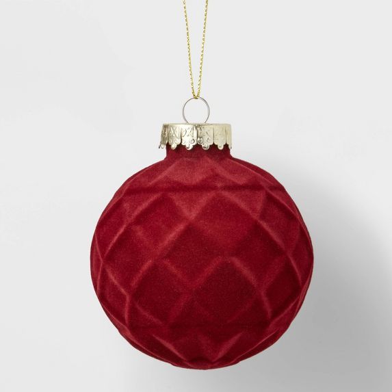 Flocked Plastic Ball Christmas Tree Ornament - Wondershop™ | Target