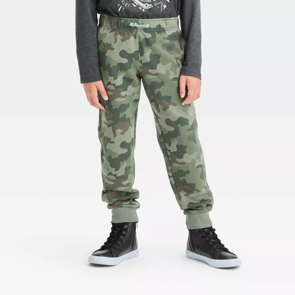 Boys' Fleece Jogger Pants - Cat & Jack™ Sage Green S | Target