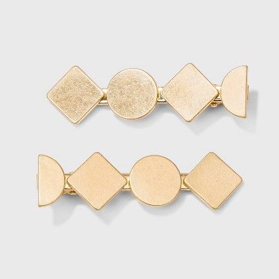 Geometric Worn Gold Salon Clip Set - Universal Thread&#8482; Gold | Target